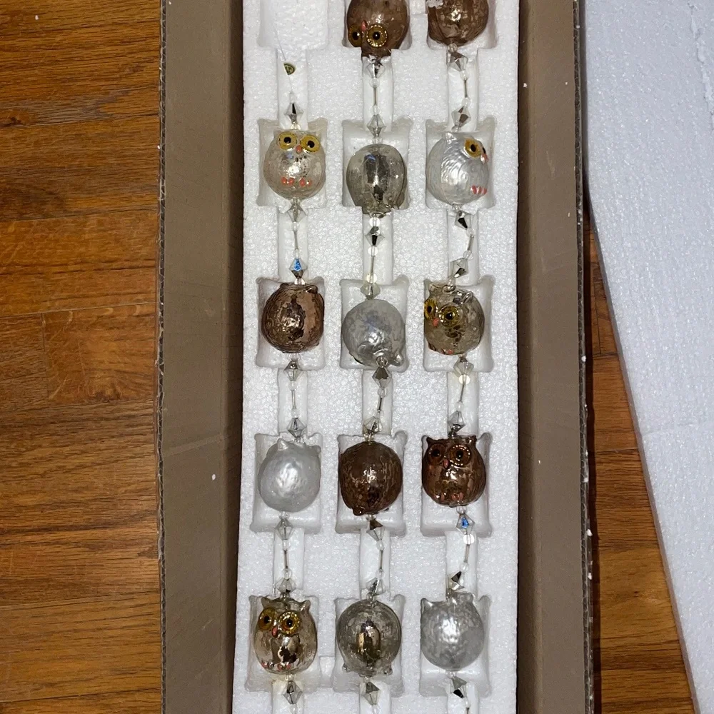 Anthropologie Glass Owls Garland